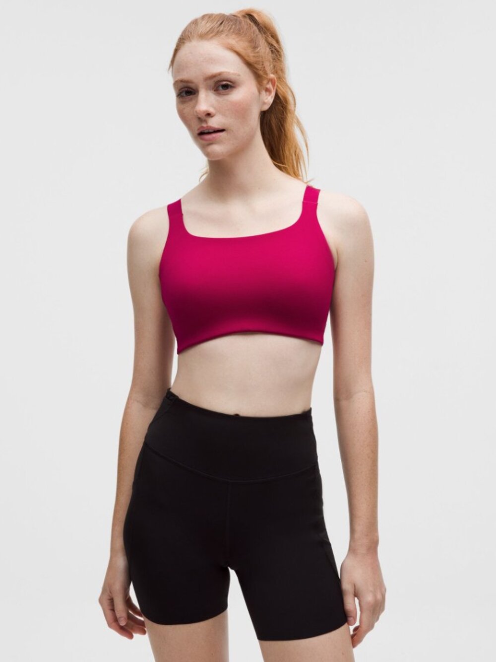 Ultralu Square-Neck Workout Bra Medium Support, D/DD Cup